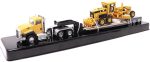 Diecast Masters | 1:87 Scale Cat CT660 Day Cab Tractor with Lowboy Trailer and Cat 163H Motor Grader | Model 84414 - Image 3
