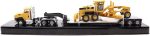 Diecast Masters | 1:87 Scale Cat CT660 Day Cab Tractor with Lowboy Trailer and Cat 163H Motor Grader | Model 84414 - Image 9