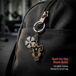 Black Clover Anime Keychains with Five-Leaf Clover & Black Bulls Charms, Premium Anime Merch & Gifts - Image 5