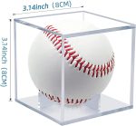 Baseball Display Case, 4-Pack Clear Acrylic Cube Holder | Dustproof Clear Acrylic, Built-In Stand. 3.15" Square Fits Official Balls to Display Team Memorabilia and Collectibles Bulk. - Image 6