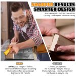 54PCS Premium Micro Sander, Detail & Mini Sander Block – Precision Small Hand Sanding Tool, 80–800 Grit Sandpaper Kit, 3-in-1 Set for Wood, Crafts, Furniture, Tight Spaces & DIY Projects - Image 5