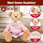 Enesco Boyds Bears 45th Anniversary Emma Boydsley Plush Teddy Bear Stuffed Animals, Collectible Premium Soft Teddy Bear Plushies for Ages 1+ and Up, Tan, 13 Inch - Image 4