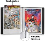 Dunwell Comic Book Storage Album, 6 Sleeves, Acid-Free Binder | 6 Super Heavyweight Sleeves, Fits Current & Silver Age Comics, Clear View Cover & Spine - Image 3