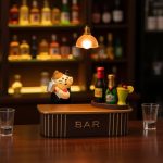 Funny Miniature Cat Bartender Figurines with Cocktail Bar for Office Desk Accessories, Unique Cat Gift for Cat Lovers (Bar Set) - Image 5