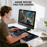 Bloss Japanese Mouse Pad Gaming, Anime Large Mousepad with Stitched Edge | Non-Slip, Smooth Mouse Tracking, Personalized Art, Gaming / Work / Home, 0.12 Inch Thick, Dark Style - Image 3