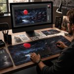 Bloss Japanese Mouse Pad Gaming, Anime Large Mousepad with Stitched Edge | Non-Slip, Smooth Mouse Tracking, Personalized Art, Gaming / Work / Home, 0.12 Inch Thick, Dark Style - Image 6