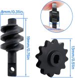 2/12T Dual-Start Helical Worm Gear Set for SCX24, Hardened Steel Differential Gears for 1/24 RC Crawlers, 2 Identical Sets - Image 3