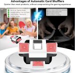 JOSTART Automatic Card Shuffler - 2 Deck USB-C Rechargeable Electric Shuffler, Dual Modes, Low Noise for Poker, Bridge, Texas Hold'em, Phase 10 - Family Game Night Essential - Image 7
