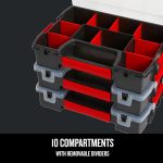 CRAFTSMAN Storage Organizer, Small Parts Organizer, 3-Packs with 10-Compartments, Lid Includes Secure Latch (CMST60964M) - Image 6