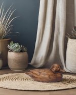 Hymmah Wooden Texture Duck Home Decor Statue Rustic Home Decorations for Living Room, Boho Sculpture Resin Animal Collectible Figurines for Indoor Decor - Image 4