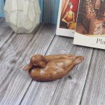 Hymmah Wooden Texture Duck Home Decor Statue Rustic Home Decorations for Living Room, Boho Sculpture Resin Animal Collectible Figurines for Indoor Decor - Image 5