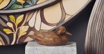 Hymmah Wooden Texture Duck Home Decor Statue Rustic Home Decorations for Living Room, Boho Sculpture Resin Animal Collectible Figurines for Indoor Decor - Image 8