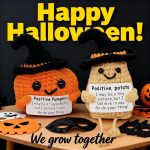 Crochet Pumpkin Fall Decor, Handmade Thanksgiving with Inspirational Card, Amigurumi Knitting Gifts for Friends, Coworker, Student, Teacher, Family - Image 5
