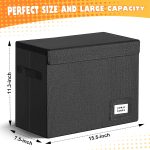 Leffis Comic Book Storage Box Comic Bin 15.5" X 7.5" X 11.3" | Collapsible Comic Short Box with Lids Holds 150 Comics Heavy Duty Comic Book Bin Container (1 pack, black) - Image 3