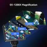 TOMLOV DM9 7" Digital Microscope: 1080P 1200X Coin Microscope Magnifier, 12MP Ultra-Precise Focusing LCD Soldering Microscopes for Adults, PC View, 16GB - Image 4