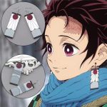 Tanjiro Earrings Hanafuda Tanjiro Cosplay Earrings Anime Jewelry Accessories - Image 4