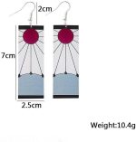 Tanjiro Earrings Hanafuda Tanjiro Cosplay Earrings Anime Jewelry Accessories - Image 5