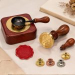 Custom Wax Seal Stamp,Personalised Wax Seal Stamp,Various Themes/Vintage Brass Stamp with Wooden Handle,Wedding Invitations, Gift Wrapping, Envelopes, and Christmas Cards - Image 4
