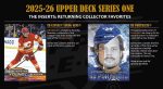 2025 2026 Upper Deck Series One Hockey Unopened Blaster Box of Packs with a Young Guns Rookie Card, an OPC Glossy Card, an Encore Insert and Green Dazzler Card Plus - Image 6