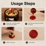 Custom Wax Seal Stamp,Personalised Wax Seal Stamp,Various Themes/Vintage Brass Stamp with Wooden Handle,Wedding Invitations, Gift Wrapping, Envelopes, and Christmas Cards - Image 5