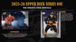 2025 2026 Upper Deck Series One Hockey Unopened Blaster Box of Packs with a Young Guns Rookie Card, an OPC Glossy Card, an Encore Insert and Green Dazzler Card Plus - Image 9