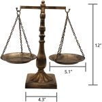Owlgift Vintage Style Metal Libra Jewelry Display Tray Cosmetic Organizer Storage, Bronze - Image 4