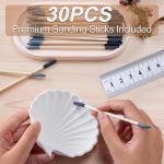 30 Pcs Sanding Sticks, Premium Double-Ended Matchstick Sanding Stick for Small Area/Hole Sanding, Fine Detail Polishing Sticks for Plastic Models/Wood/Metal, 120/280 Grit - Image 3
