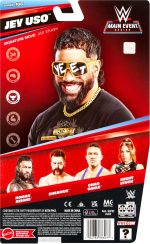 Mattel WWE Jey USO Play & Display Action Figure | Main Event Series #166, 6-inch Collectible Superstar with 14 Articulation Points & Life-Like Look ​ - Image 7