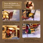 PANTASY Steampunk Airship Building Set for Adults | Dual-Layer Zeppelin with Gear-Driven Mechanism, Retro Sci-Fi Collectible Display & Gift for Steampunk Fans - Image 3