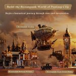 PANTASY Steampunk Airship Building Set for Adults | Dual-Layer Zeppelin with Gear-Driven Mechanism, Retro Sci-Fi Collectible Display & Gift for Steampunk Fans - Image 6