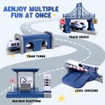 Wdmiya Train Sets for Boys 4-7, 104 Pcs Battery Operated Trains with Tracks | Magnetic Connection, Compatible with Thomas, Brio, Chuggington, Gifts for 3 4 5 6 Years Old (City Blue 104 Pcs) - Image 7