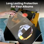EVEO 100 Vinyl Record Sleeves Outer – Crystal Clear Outer Vinyl Sleeves LP Album Covers 12.75"x12.75" | Perfect Fit Protective 3 Mil Protection for Single & Double LPs - Archival Quality - Image 3