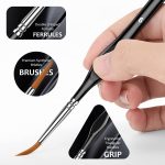 10Pcs Micro Paint Brushes Set with Triangular Handles - For Acrylic, Watercolor, Crafts, Models - Image 3