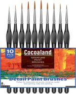 10Pcs Micro Paint Brushes Set with Triangular Handles - For Acrylic, Watercolor, Crafts, Models - Image 4