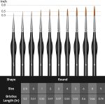 10Pcs Micro Paint Brushes Set with Triangular Handles - For Acrylic, Watercolor, Crafts, Models - Image 5