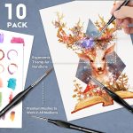 10Pcs Micro Paint Brushes Set with Triangular Handles - For Acrylic, Watercolor, Crafts, Models - Image 7