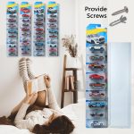 5 Pcs Diecast Display Case for Hot-Wheels Match-Box,Toy Car Storage Organizer,Compatible with Hot-Wheels Match-Box Packaged Cars,Packaged Cars Display Wall Mount (5pcs) - Image 6