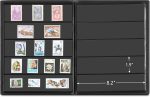 MUDOR 5 Row Stamp Collection Book,Stamp Albums for Collectors | 10 Sheets Stamp Pages, Black Stamp Collecting Supplies Starter Kit, Stamp Stockbook Binder - Image 4