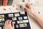 MUDOR 5 Row Stamp Collection Book,Stamp Albums for Collectors | 10 Sheets Stamp Pages, Black Stamp Collecting Supplies Starter Kit, Stamp Stockbook Binder - Image 6