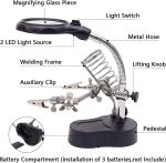 3.5X12X Helping Hands Soldering Station with LED Light & Alligator Clips | Station for Soldering, Assembly, Repair,Modeling, Hobbies and Crafts - Image 8