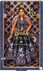Barbie Diwali Doll by Anita Dongre Wearing Festival of Lights Look, Holiday Collectible with Doll Stand & Certificate of Authenticity - Image 5