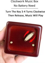 Sinzyo Music Box Vintage Wood Carved Mechanism Musical Boxs Gift for Birthday Valentine's Day Christmas Day(SuperMari0 Theme -Wine Red Box) - Image 4