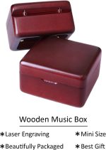 Sinzyo Music Box Vintage Wood Carved Mechanism Musical Boxs Gift for Birthday Valentine's Day Christmas Day(SuperMari0 Theme -Wine Red Box) - Image 5