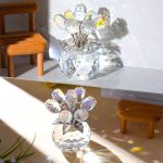 Ornalrist Crystal AB-Color Rose Bouquet Flower, Glass Flower Figurine - Image 3