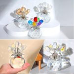 Ornalrist Crystal AB-Color Rose Bouquet Flower, Glass Flower Figurine - Image 7