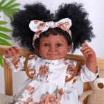 BABESIDE Reborn Baby Dolls Black Girl Bemi - 20 Inch Soft Body Realistic Baby Doll Handmade Real Life Baby Dolls with Clothes and Toy Gift for Kids Age 3+ - Image 3
