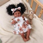 BABESIDE Reborn Baby Dolls Black Girl Bemi - 20 Inch Soft Body Realistic Baby Doll Handmade Real Life Baby Dolls with Clothes and Toy Gift for Kids Age 3+ - Image 4