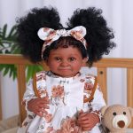 BABESIDE Reborn Baby Dolls Black Girl Bemi - 20 Inch Soft Body Realistic Baby Doll Handmade Real Life Baby Dolls with Clothes and Toy Gift for Kids Age 3+ - Image 6