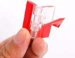 12 Pcs Acrylic Mini Hinge Transparent Plastic Self-Adhesive Folding Hinge Tools for Cabinet Drawer Furniture DIY Display Stand 30x35 mm - Image 3