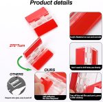 12 Pcs Acrylic Mini Hinge Transparent Plastic Self-Adhesive Folding Hinge Tools for Cabinet Drawer Furniture DIY Display Stand 30x35 mm - Image 4